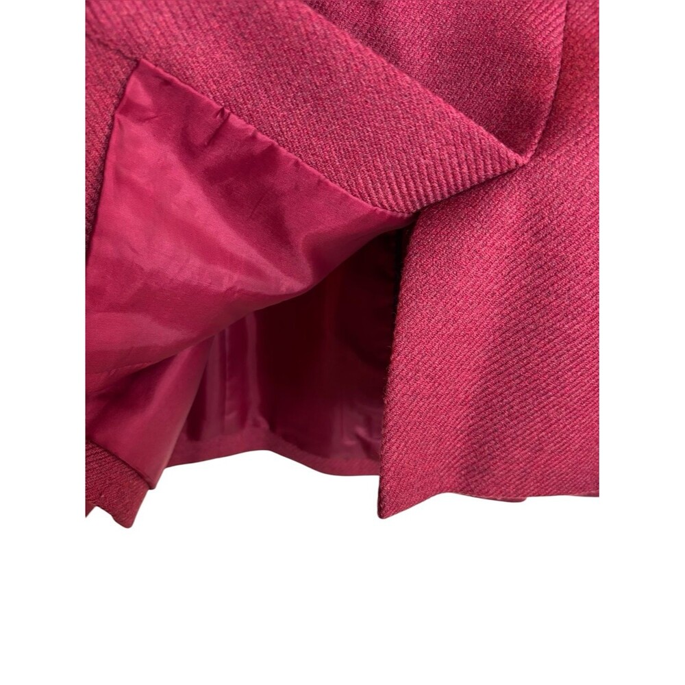 Vintage Talbots 100% Wool Blazer Jacket Cranberry Rose Red Fall Dark Academia - Picture 8 of 15